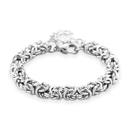 Silver byzantine chain bracelet