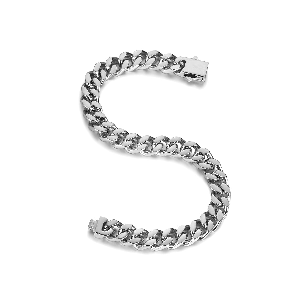 Silver cuban link bracelet