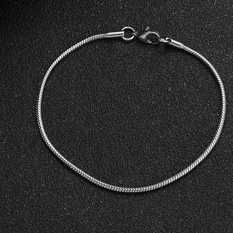Silver 316L snake chain bracelet